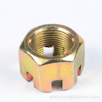Round Slotted Hex Castle Nuts